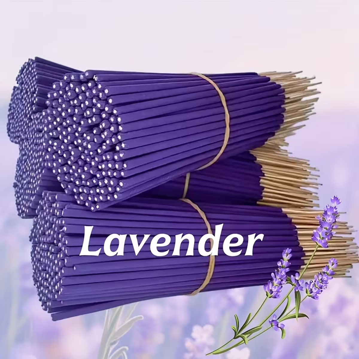 Home Fragrance Lavender - Bastoncini d'incenso premium all'aroma di lavanda,